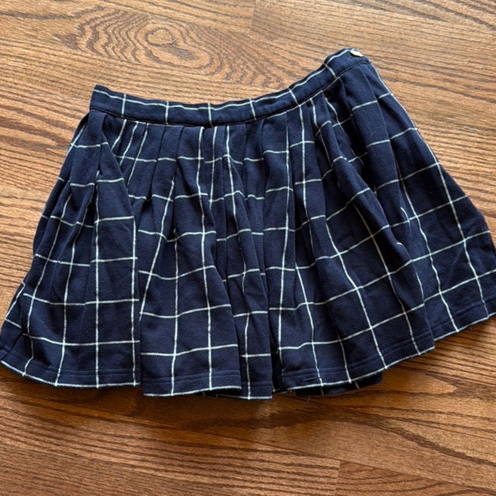 Classic Navy Checkered Skirt
